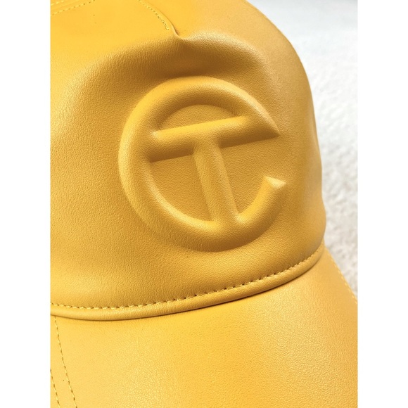 TELFAR • Yellow Logo Embossed Faux Leather Hat - Picture 12 of 15